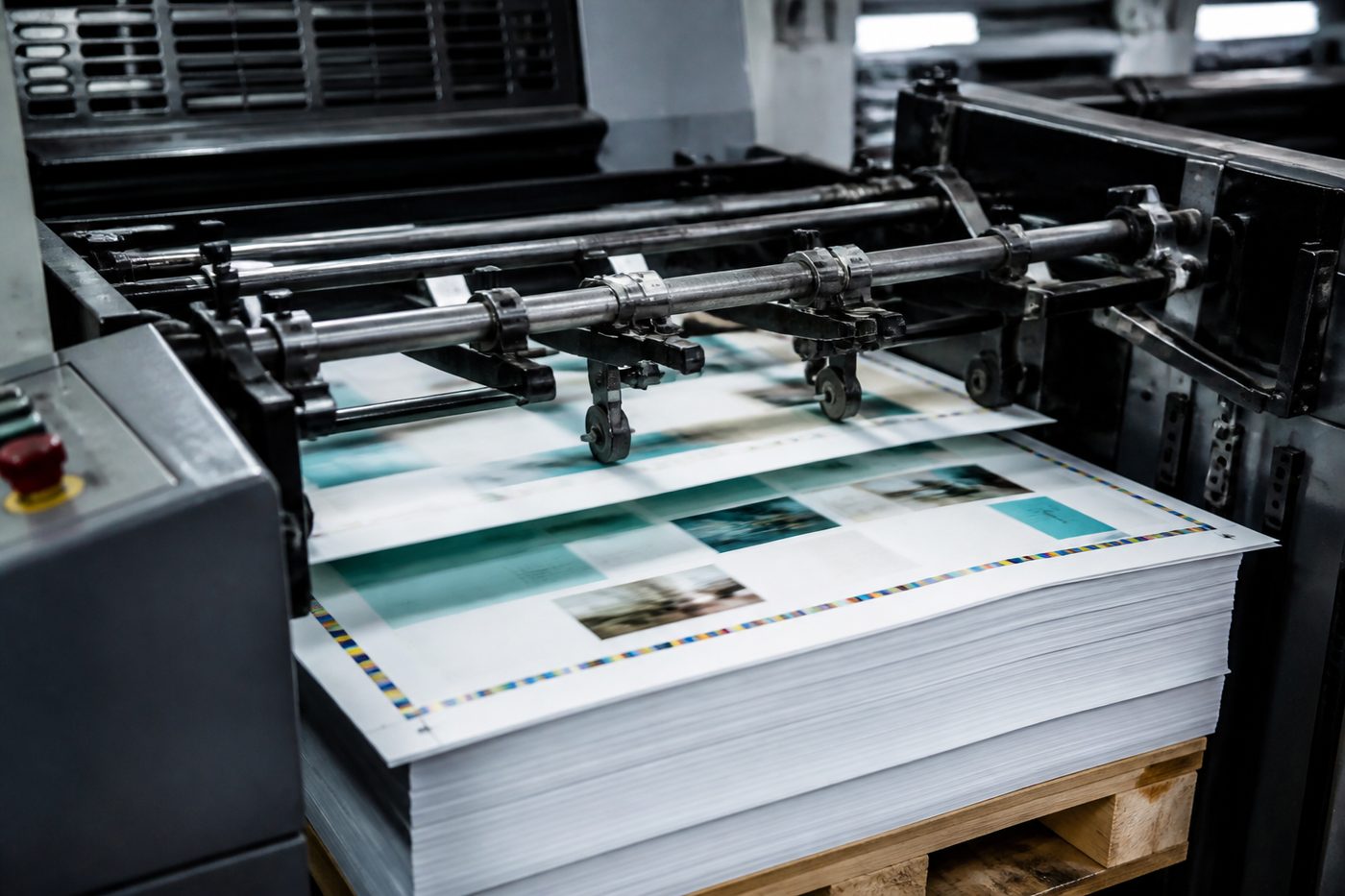 Offset press mid-run