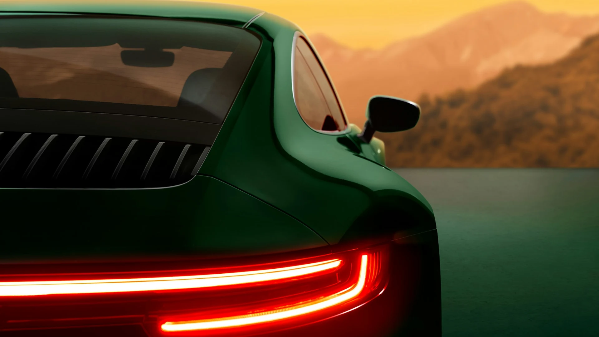 Original rear-window and taillight closeup